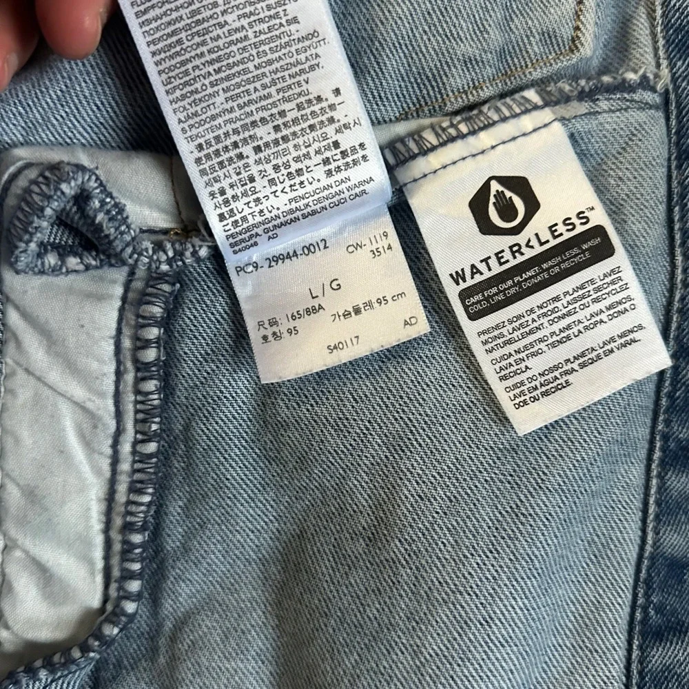 Levis Trucker Jacket Mens Large Blue Good Denim WaterLess Classic Americana